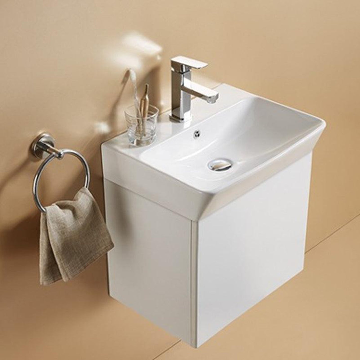 American Imaginations AI-36074 20" Rectangle Enamel Glaze White Ceramic Transitional