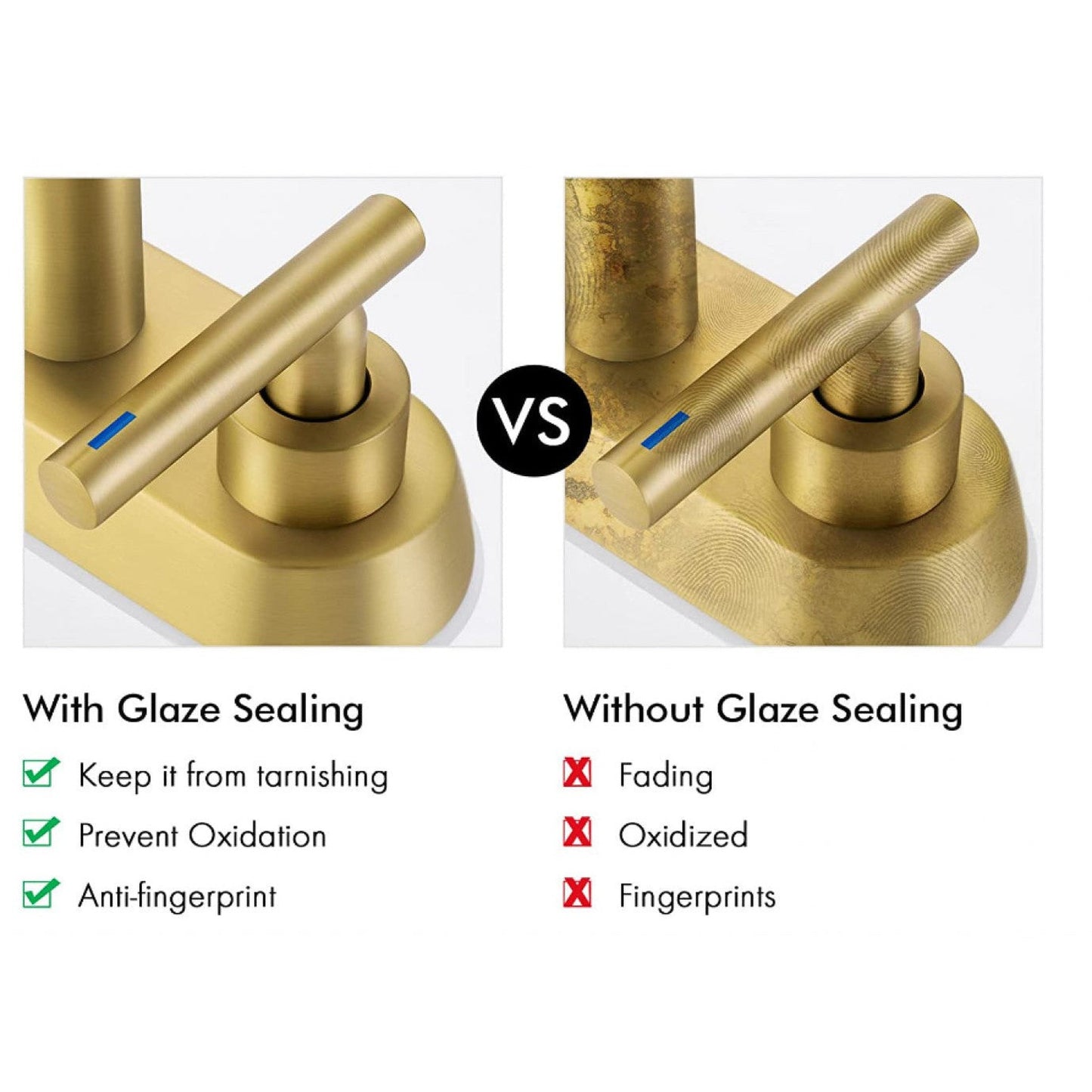 American Imaginations AI-36082 Rectangle Brushed Brass Lead Free Brass Bathroom Sink Faucet with Brass Finish