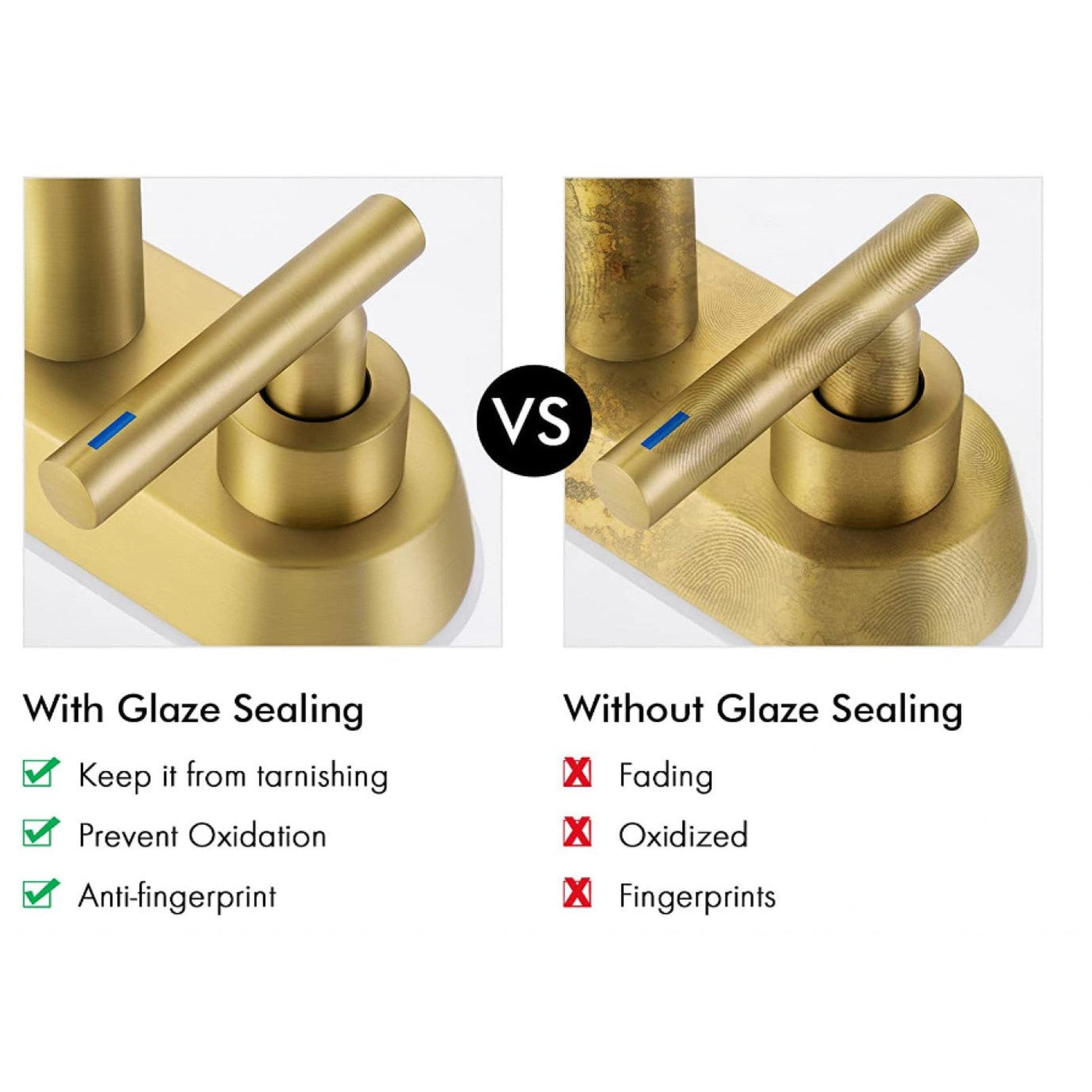 American Imaginations AI-36082 Rectangle Brushed Brass Lead Free Brass Bathroom Sink Faucet with Brass Finish