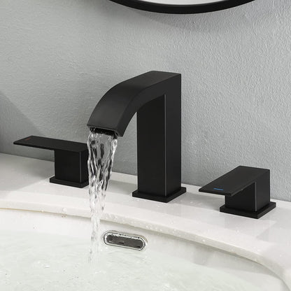 American Imaginations AI-36102 Square Black Stainless Steel Bathroom Sink Faucet with Matte Finish