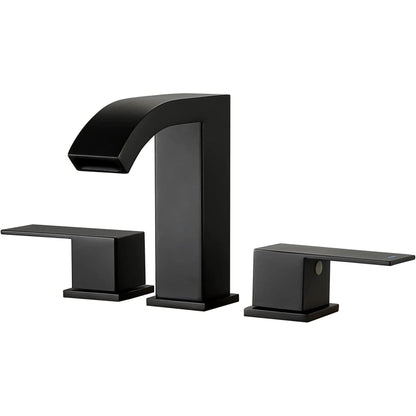 American Imaginations AI-36102 Square Black Stainless Steel Bathroom Sink Faucet with Matte Finish