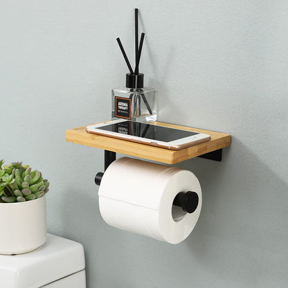 American Imaginations AI-36123 5" Matte Black Unique Wall Mount Modern Toilet Paper Roll Holder