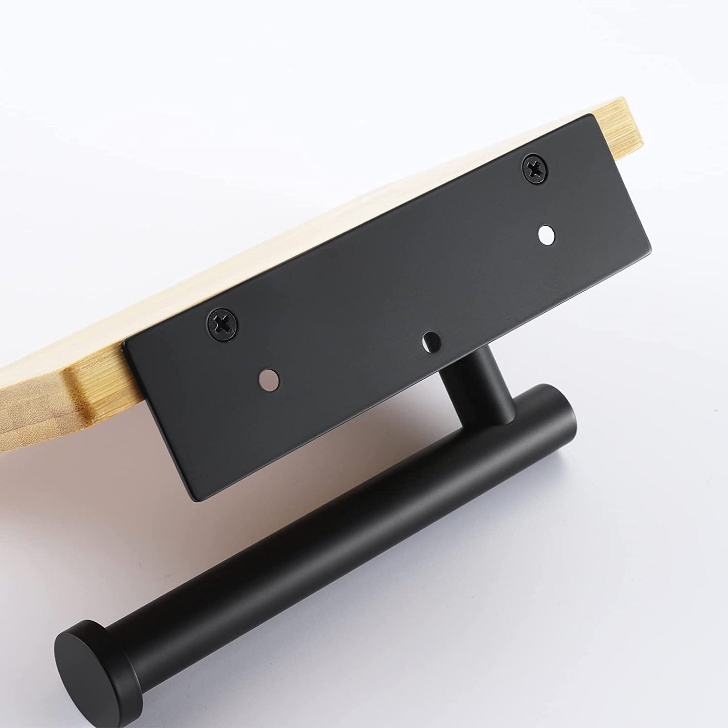 American Imaginations AI-36123 5" Matte Black Unique Wall Mount Modern Toilet Paper Roll Holder