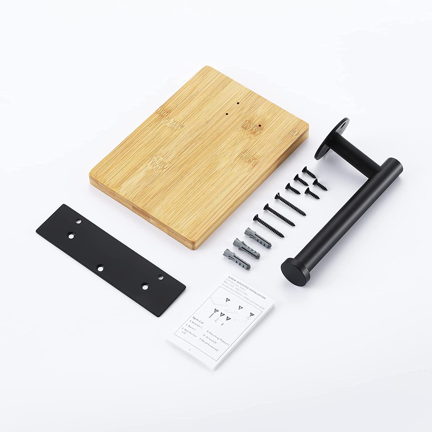 American Imaginations AI-36123 5" Matte Black Unique Wall Mount Modern Toilet Paper Roll Holder