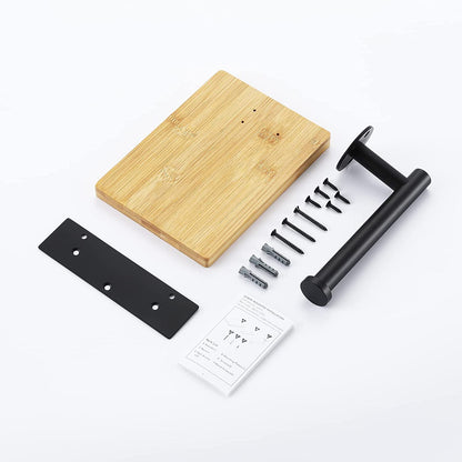 American Imaginations AI-36123 5" Matte Black Unique Wall Mount Modern Toilet Paper Roll Holder