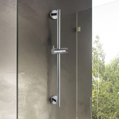 American Imaginations AI-36125 5" Chrome Rectangular Wall Mount Modern Shower Slide Bar