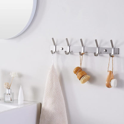 American Imaginations AI-36126 15" Brushed Steel Rectangular Wall Mount Transitional Robe Hook