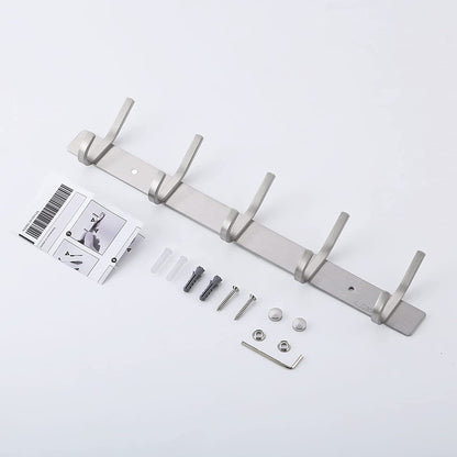 American Imaginations AI-36126 15" Brushed Steel Rectangular Wall Mount Transitional Robe Hook