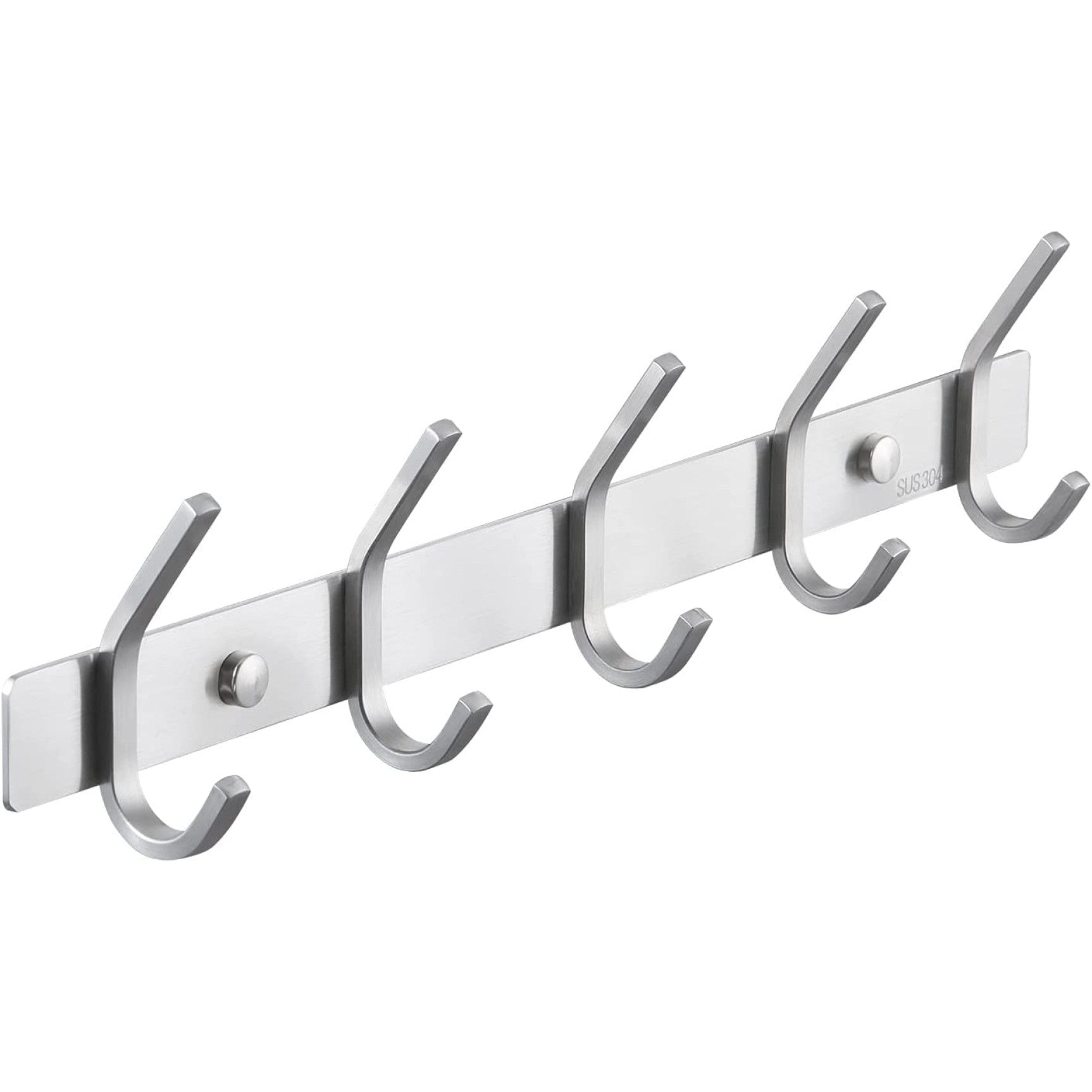 American Imaginations AI-36126 15" Brushed Steel Rectangular Wall Mount Transitional Robe Hook