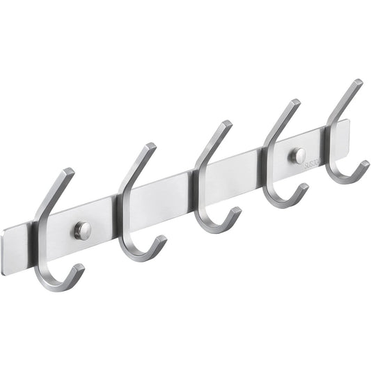 American Imaginations AI-36126 15" Brushed Steel Rectangular Wall Mount Transitional Robe Hook