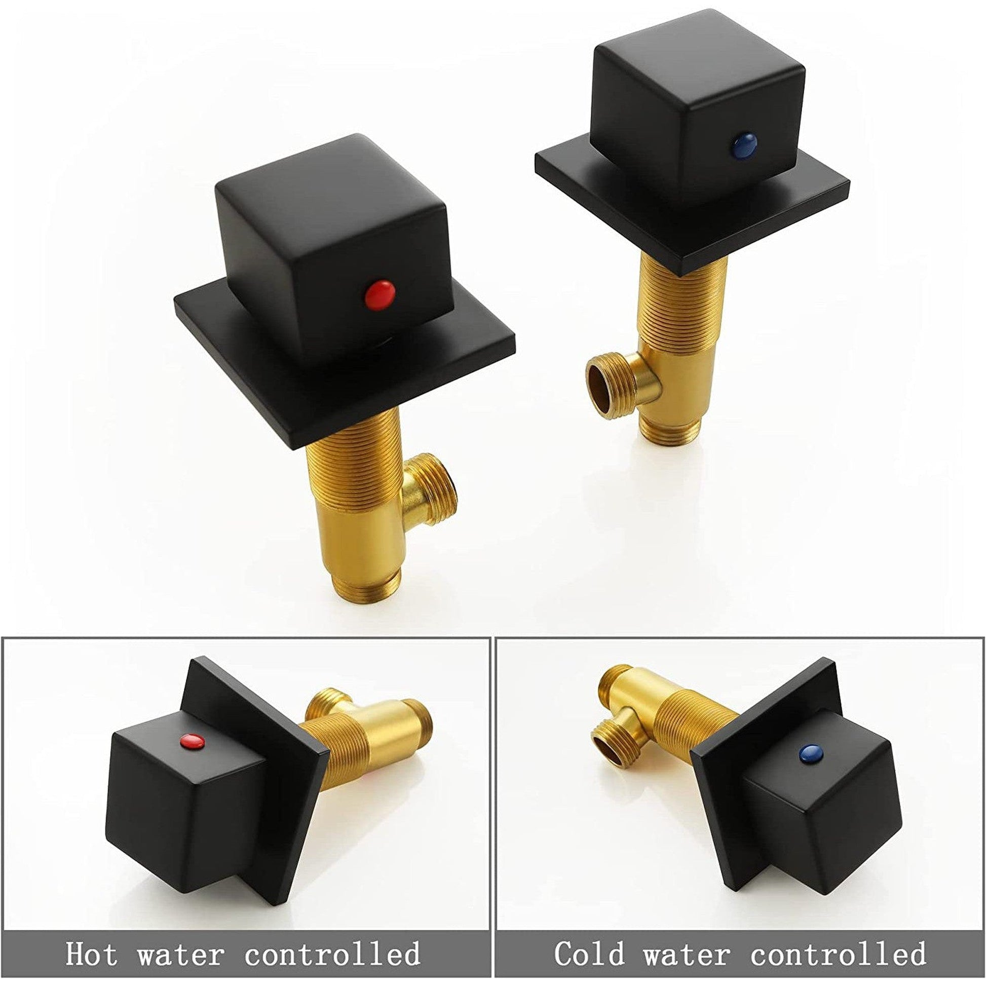 American Imaginations AI-36135 5" Black Unique Brass Modern Bathroom Sink Faucet