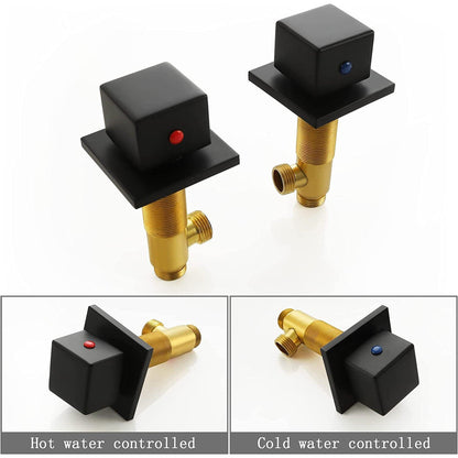 American Imaginations AI-36135 5" Black Unique Brass Modern Bathroom Sink Faucet