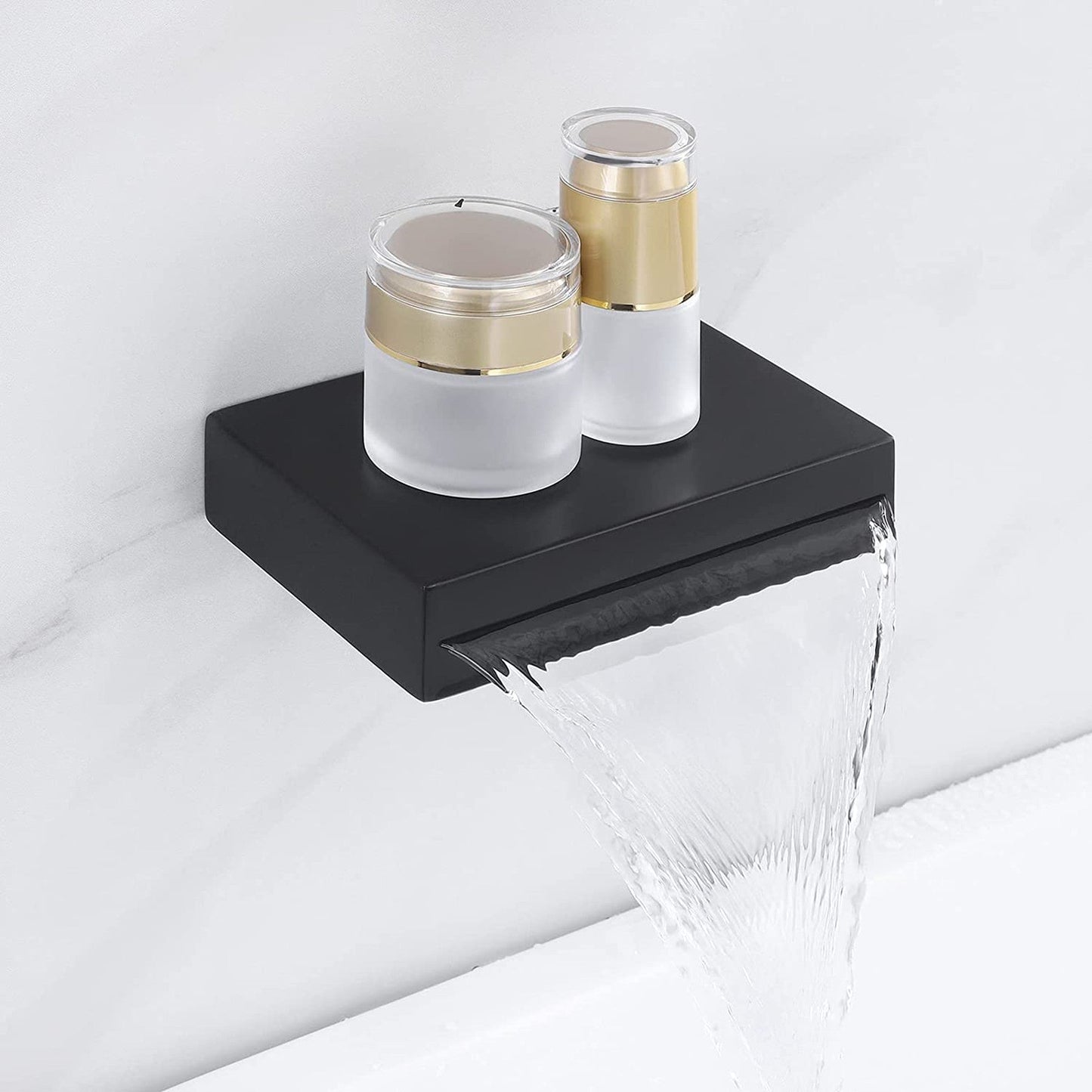 American Imaginations AI-36146 13" Matte Black Square Metal Modern Shower Kit