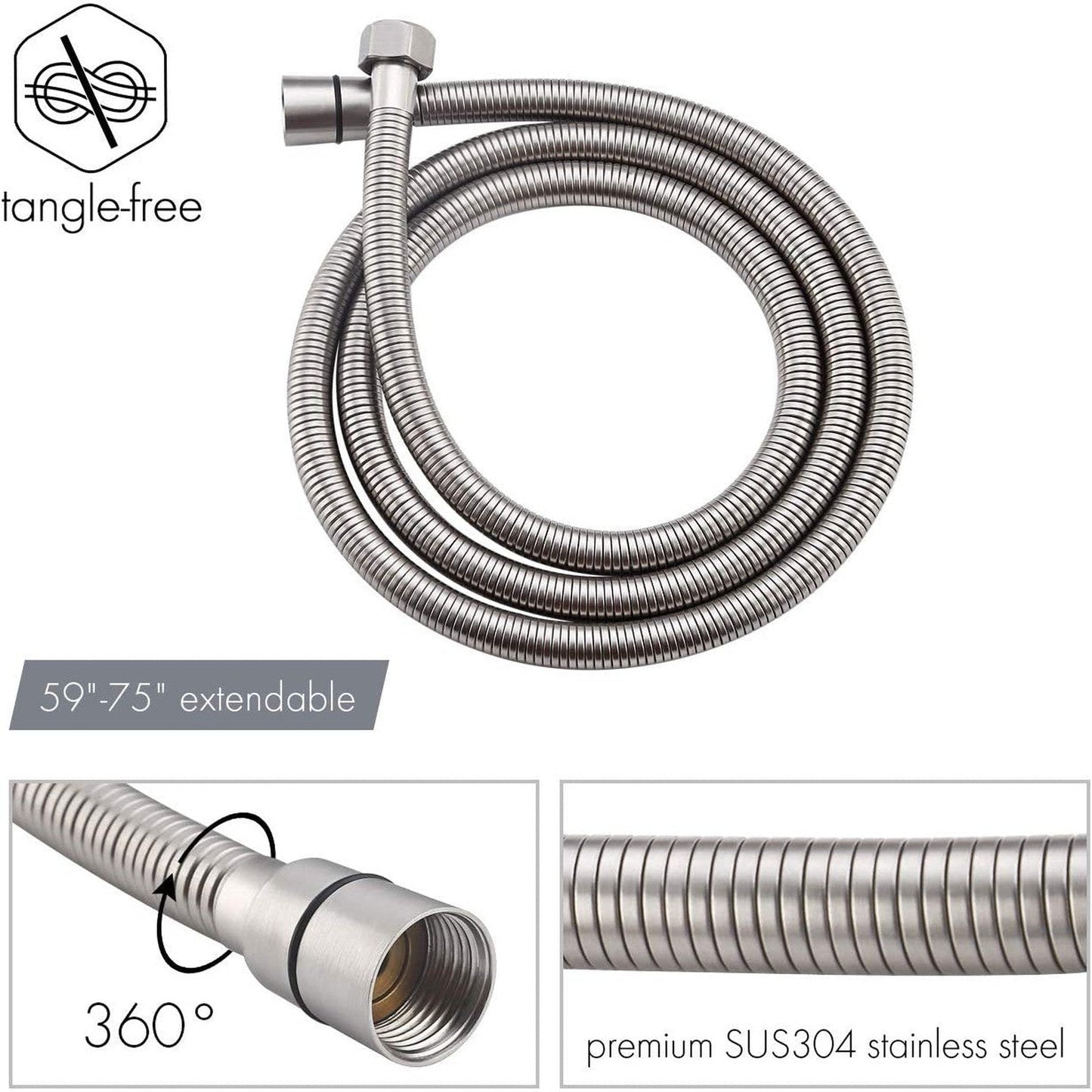 American Imaginations AI-36165 14" Brushed Nickel Rectangle Stainless Steel Modern Shower Kit