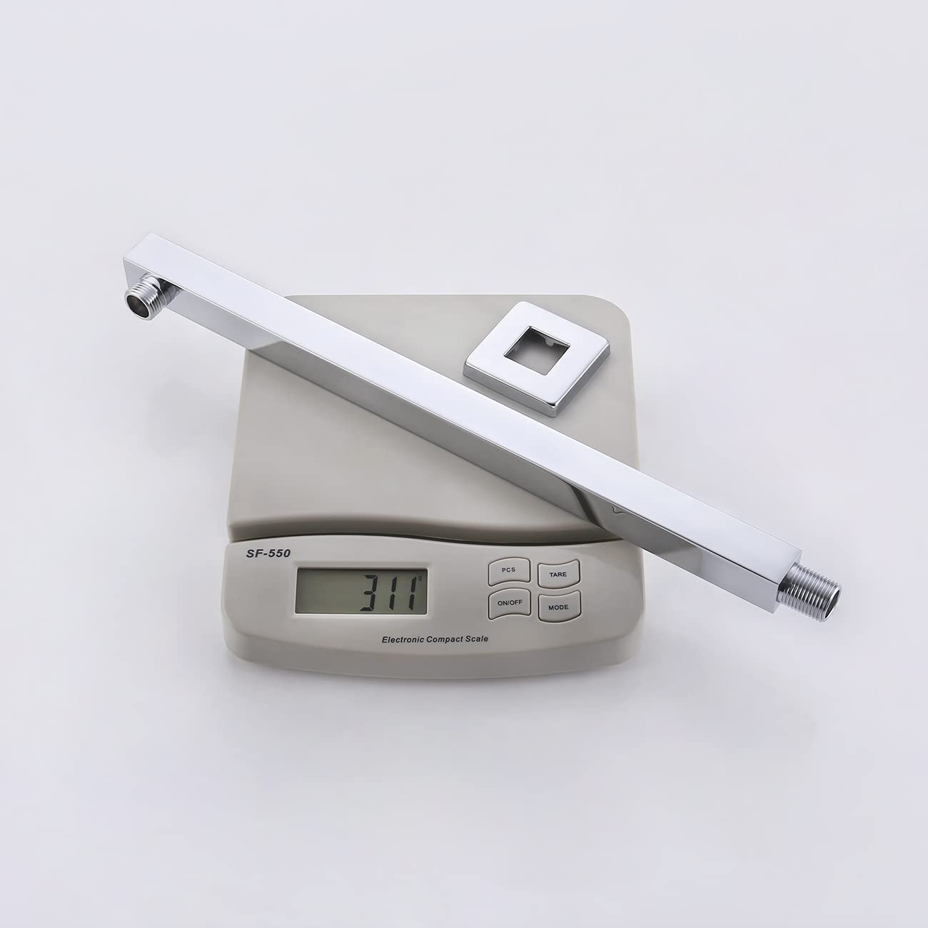 American Imaginations AI-36179 3" Polished Chrome Rectangular Wall Mount Modern Shower Arm