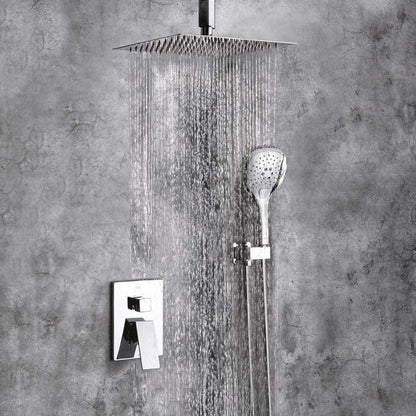 American Imaginations AI-36186 15" Chrome Square Stainless Steel Modern Shower Kit