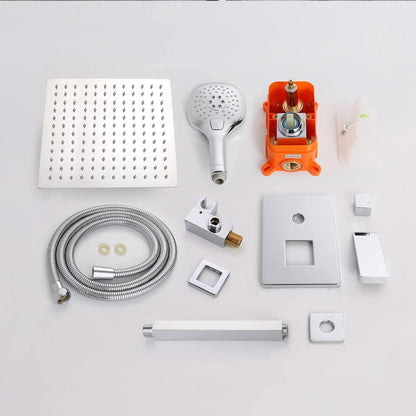 American Imaginations AI-36186 15" Chrome Square Stainless Steel Modern Shower Kit