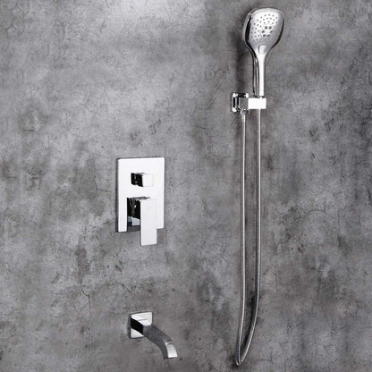 American Imaginations AI-36237 12" Chrome Unique Brass Modern Shower Kit