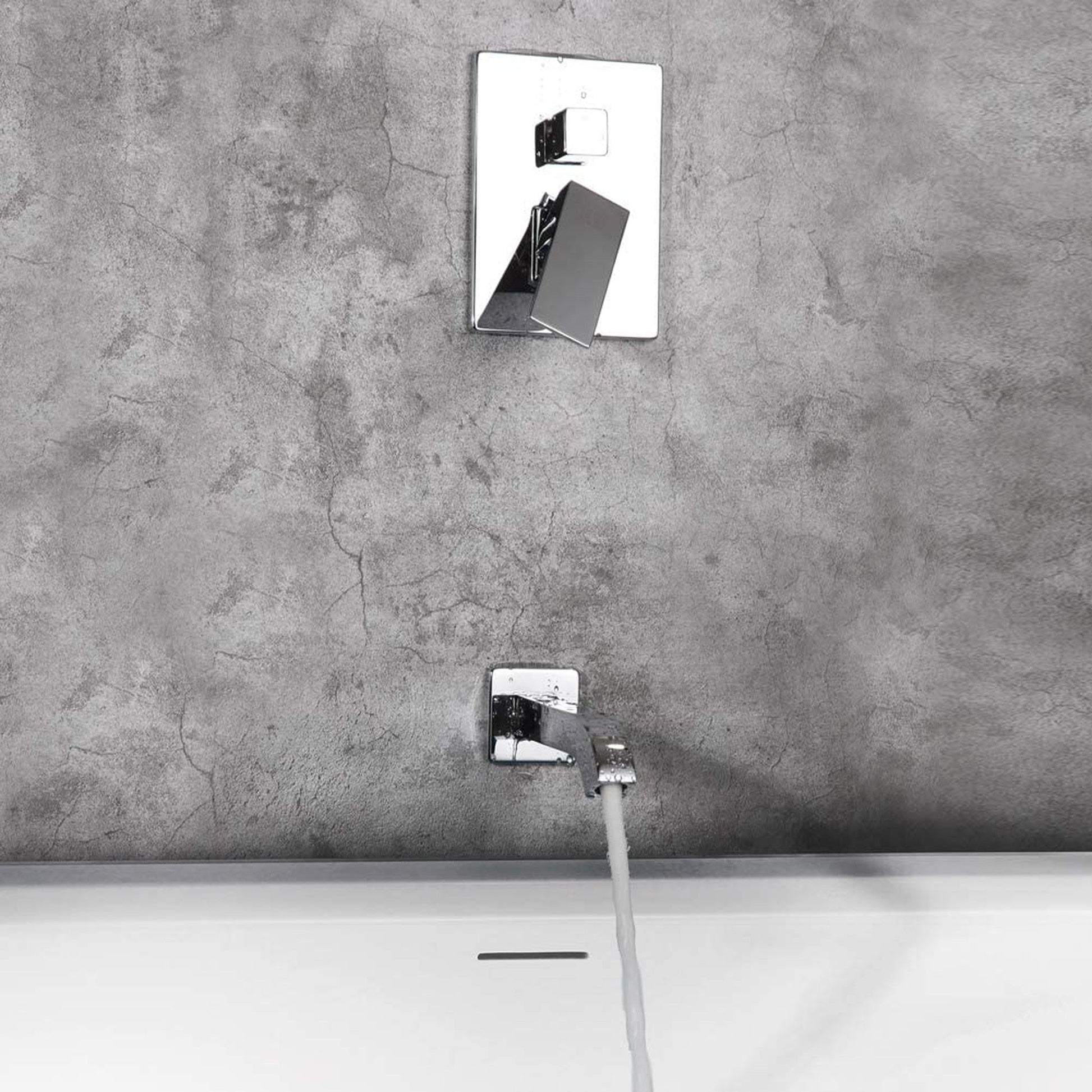 American Imaginations AI-36237 12" Chrome Unique Brass Modern Shower Kit