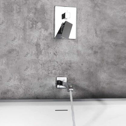 American Imaginations AI-36237 12" Chrome Unique Brass Modern Shower Kit