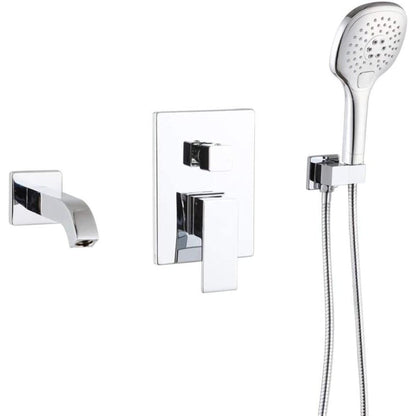 American Imaginations AI-36237 12" Chrome Unique Brass Modern Shower Kit