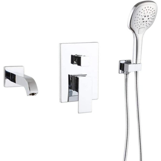 American Imaginations AI-36237 12" Chrome Unique Brass Modern Shower Kit