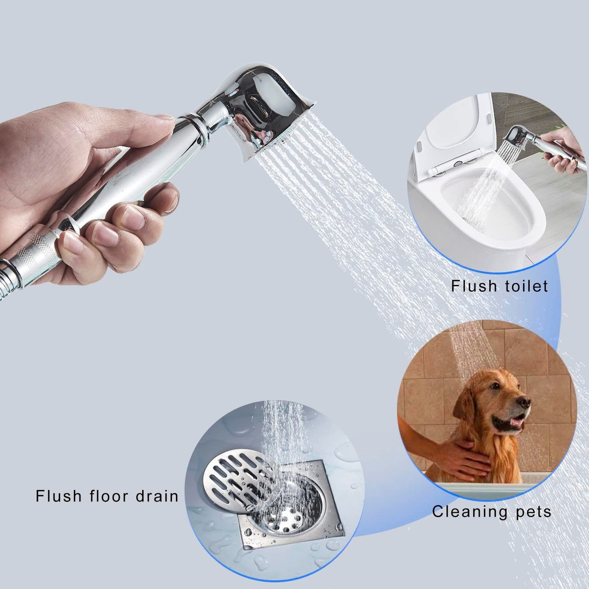 American Imaginations AI-36245 6" Chrome Curved Brass-Ceramic Modern Bathtub Shower Faucet