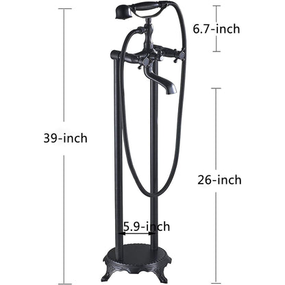 American Imaginations AI-36252 6" Oil Rubbed Bronze Unique Brass Modern Bathtub Shower Faucet