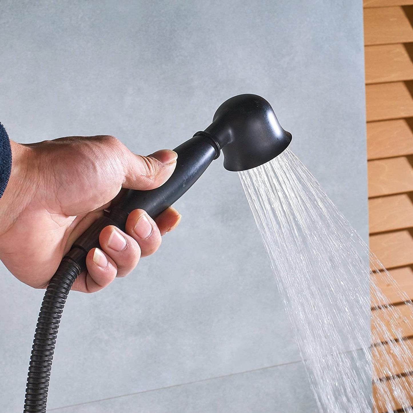 American Imaginations AI-36252 6" Oil Rubbed Bronze Unique Brass Modern Bathtub Shower Faucet