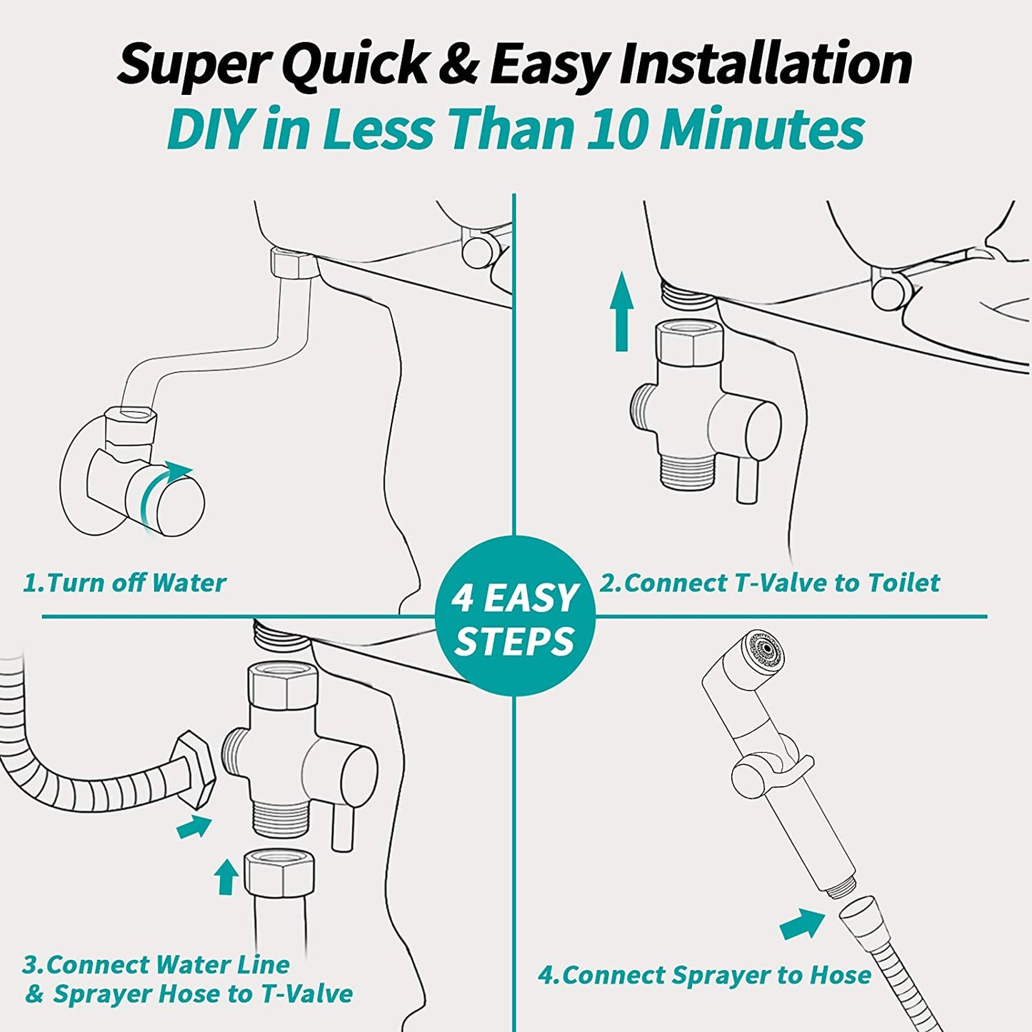 American Imaginations AI-36518 2" Chrome Rectangular Wall Mount Modern Handheld Bidet