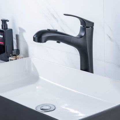 American Imaginations AI-36529 2" Black Unique Stainless Steel Modern Bathroom Sink Faucet