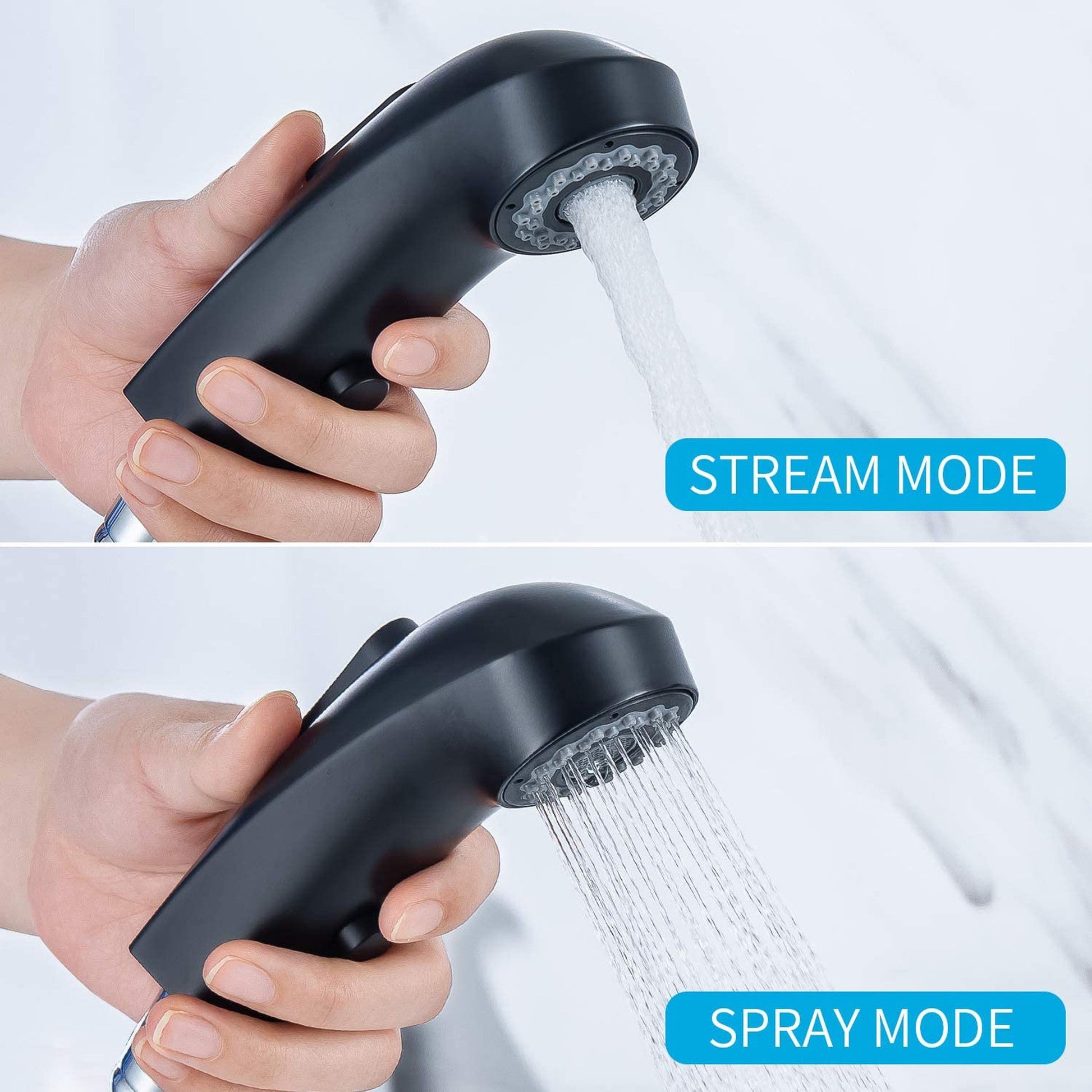 American Imaginations AI-36529 2" Black Unique Stainless Steel Modern Bathroom Sink Faucet