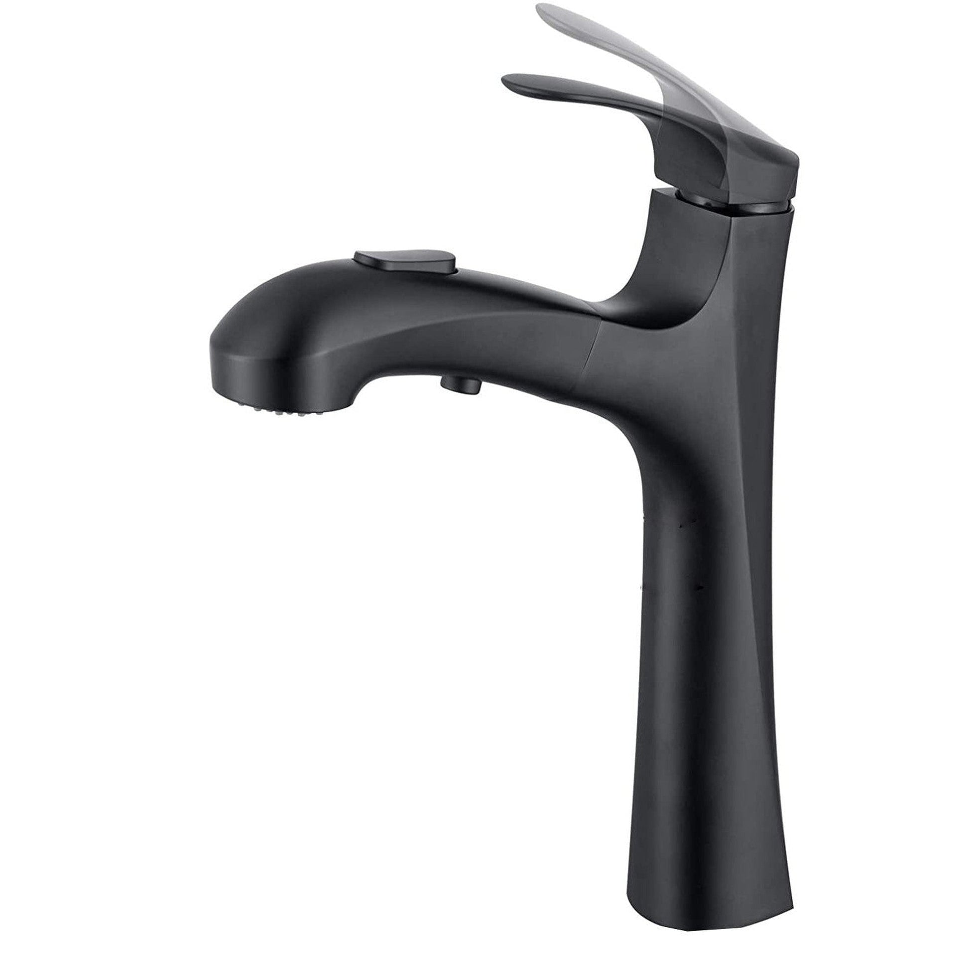 American Imaginations AI-36529 2" Black Unique Stainless Steel Modern Bathroom Sink Faucet