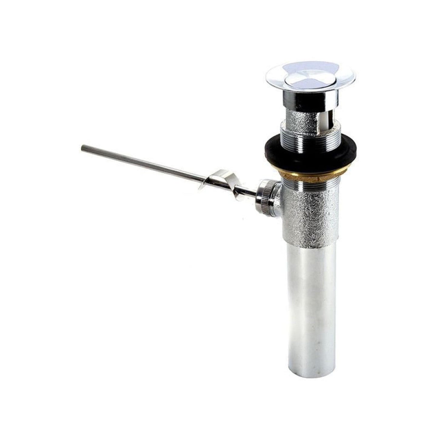 American Imaginations AI-38318 1" Chrome Round Stainless Steel-Brass Modern Bathroom Sink Drain