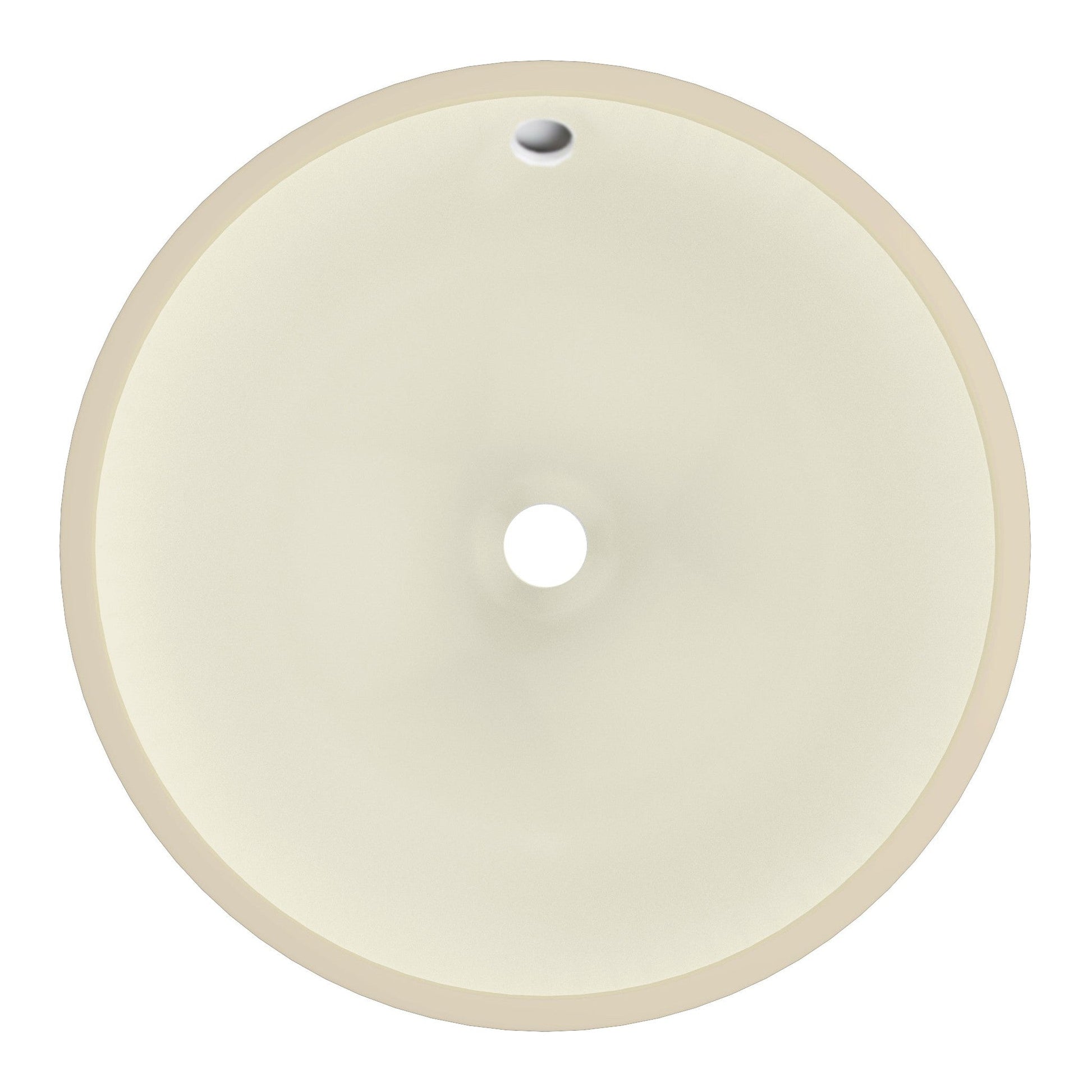 American Imaginations AI-403 16" Biscuit Round Ceramic Transitional Bathroom Undermount Sink