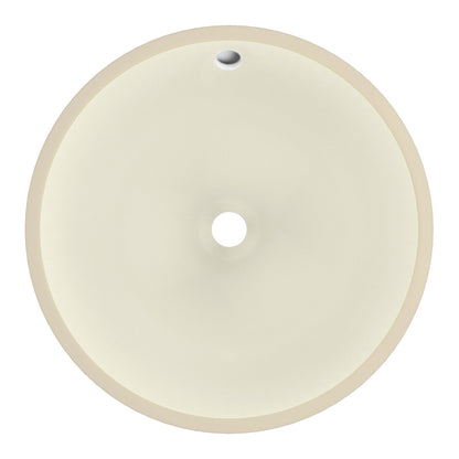 American Imaginations AI-403 16" Biscuit Round Ceramic Transitional Bathroom Undermount Sink
