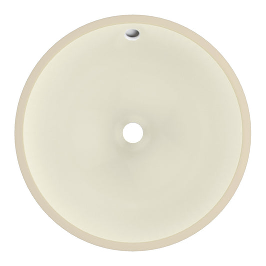 American Imaginations AI-403 16" Biscuit Round Ceramic Transitional Bathroom Undermount Sink