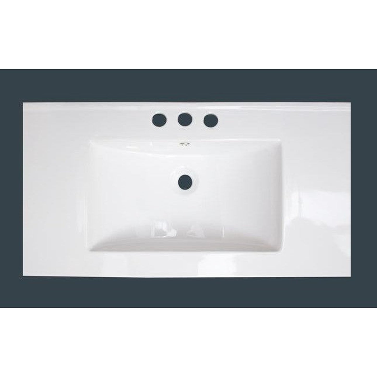 American Imaginations AI-425 32" White Rectangular Drop In Transitional Ceramic Top