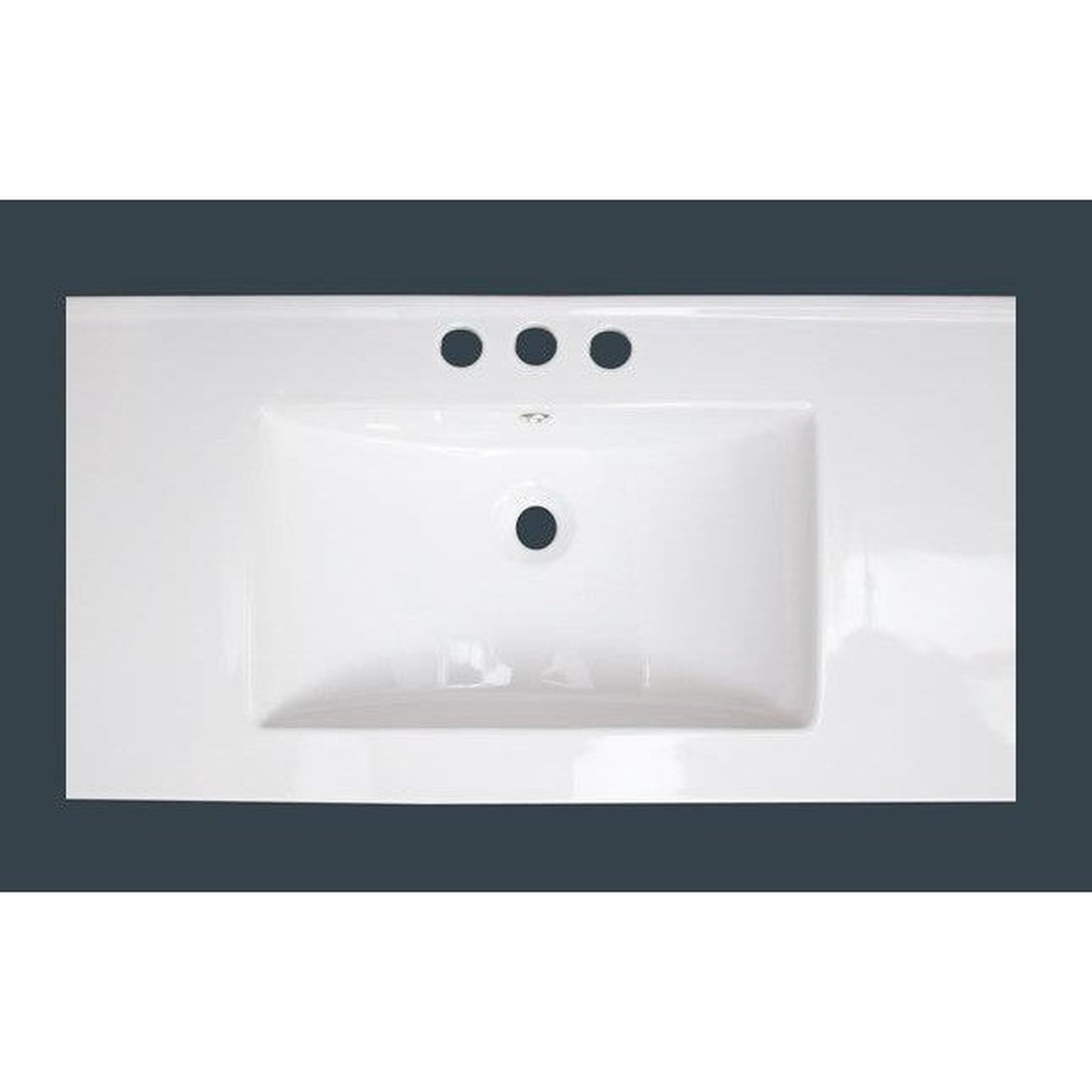 American Imaginations AI-425 32" White Rectangular Drop In Transitional Ceramic Top