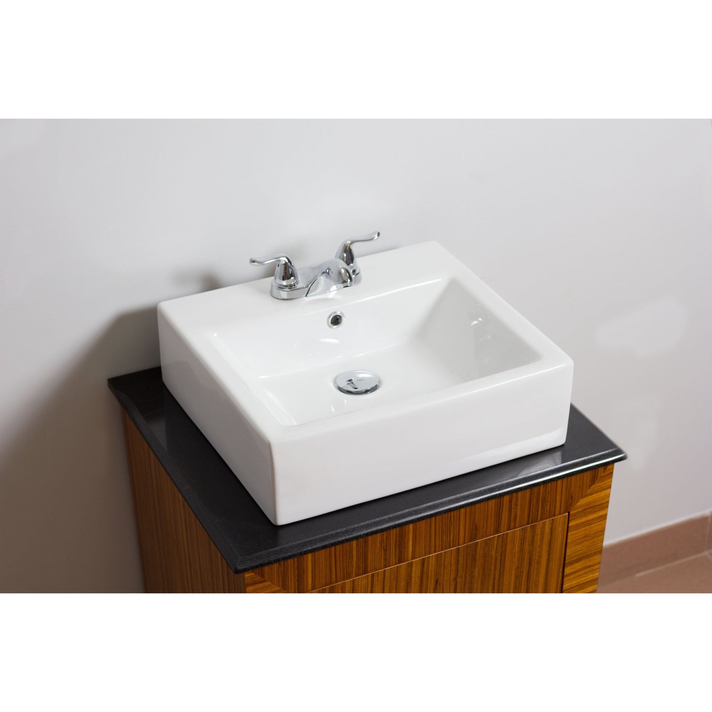 American Imaginations AI-438 21" Rectangle Enamel Glaze White Ceramic Transitional
