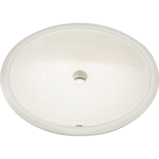 American Imaginations AI-539 20" Biscuit Oval Ceramic Transitional Bathroom Undermount Sink