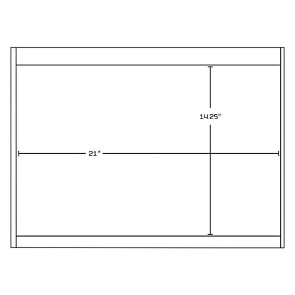 American Imaginations AI-541 23" White Rectangular Wall Mount Modern Vanity Base