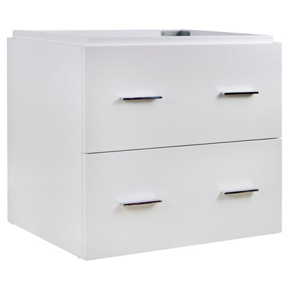 American Imaginations AI-541 23" White Rectangular Wall Mount Modern Vanity Base