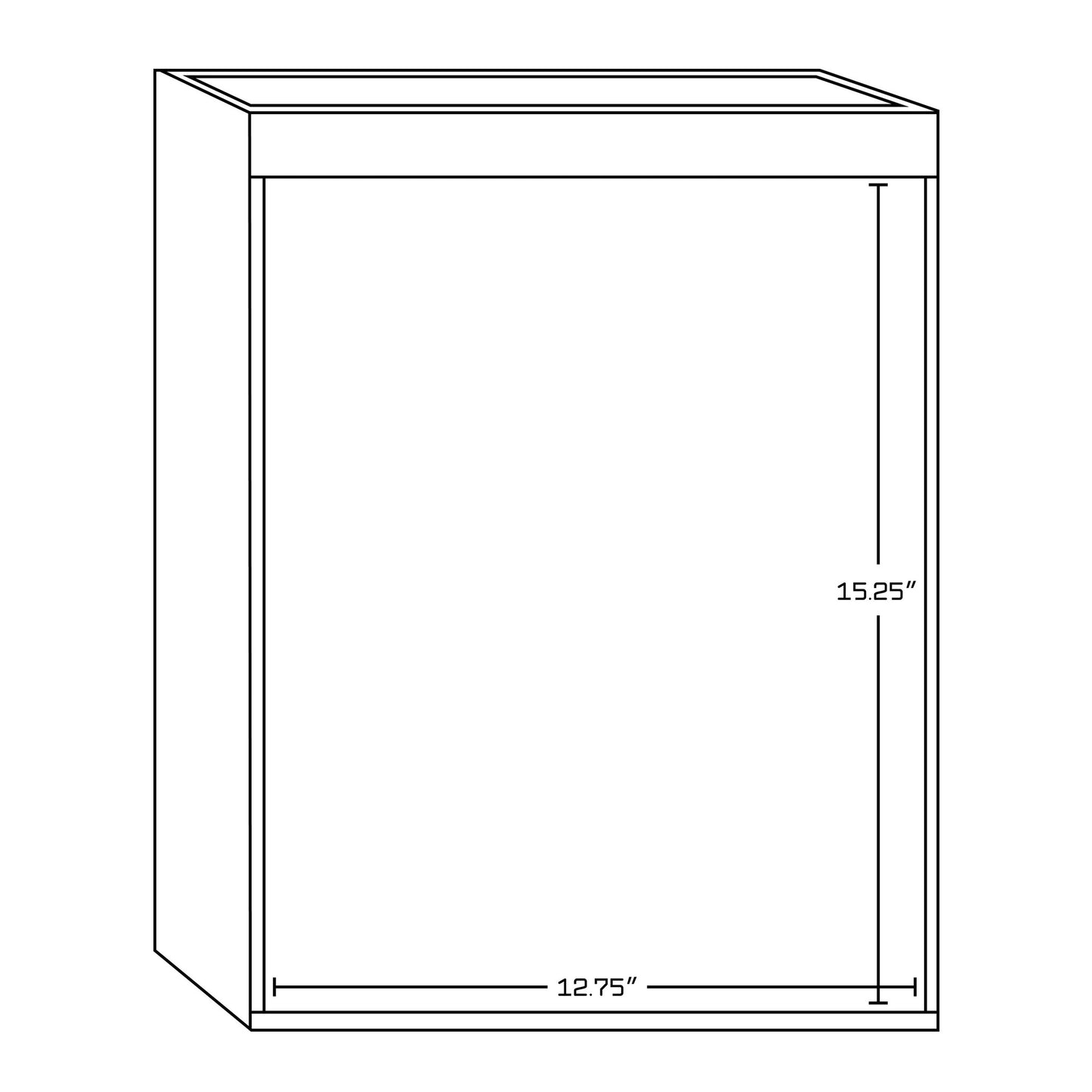 American Imaginations AI-549 14" White Rectangular Wall Mount Modern Modular Drawer