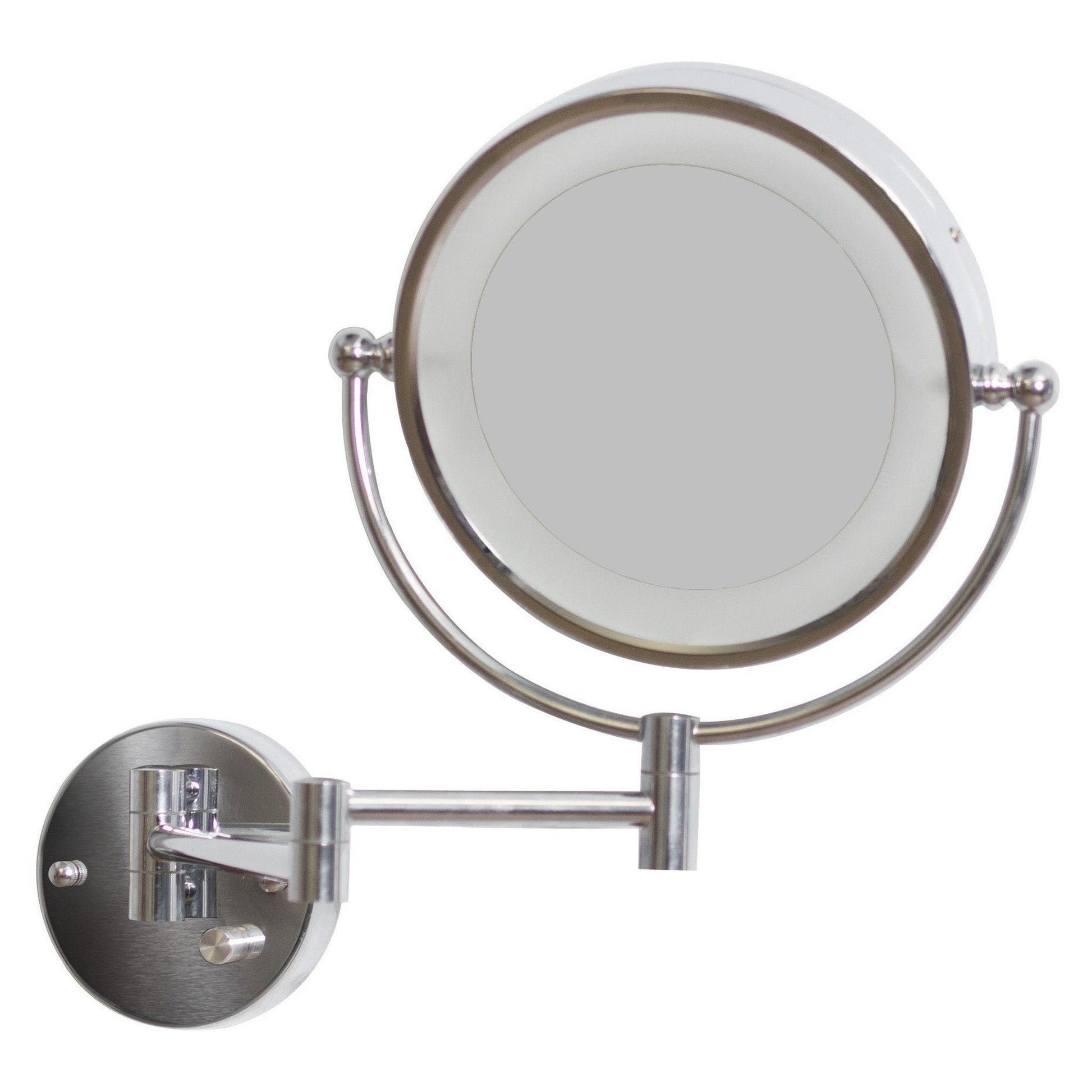 American Imaginations AI-557 21" Chrome Round Wall Mount Transitional Magnifying Mirror