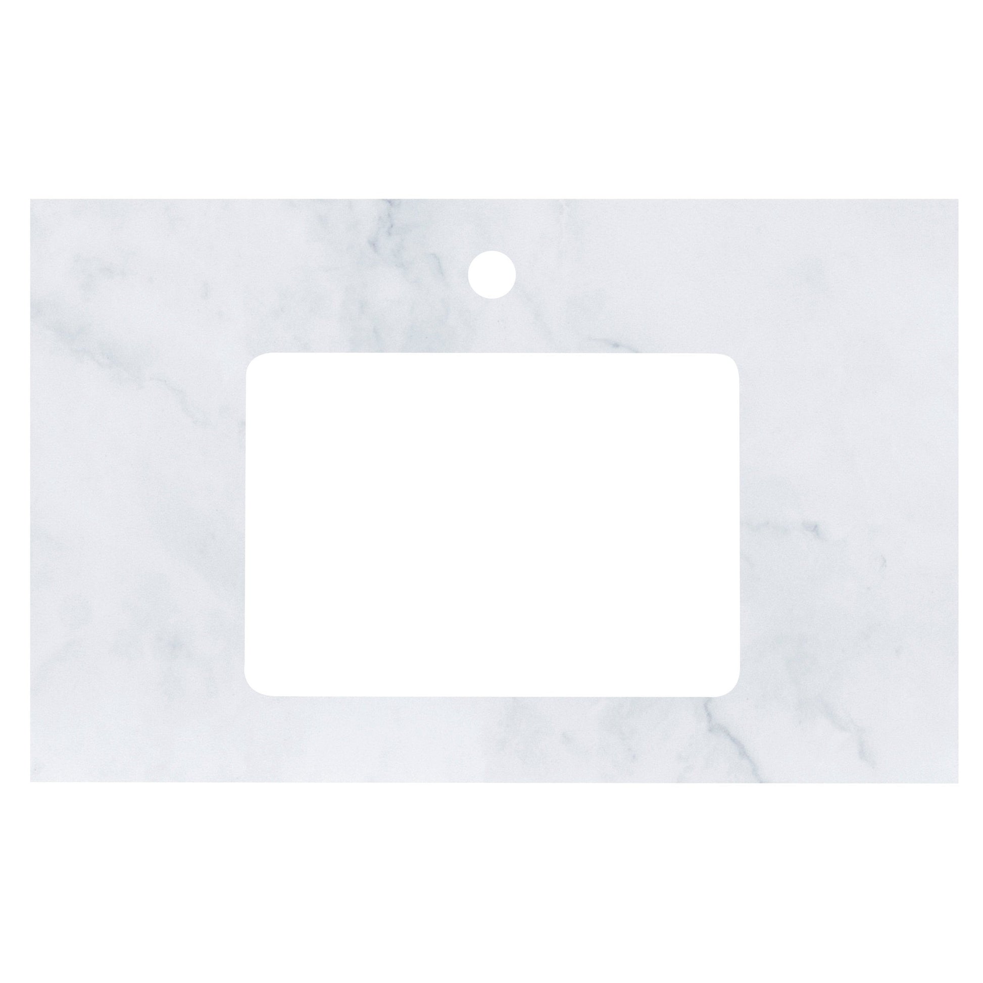 American Imaginations AI-577 31" Bianca Carara Rectangular Countertop Transitional Stone Top