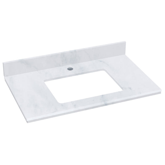 American Imaginations AI-577 31" Bianca Carara Rectangular Countertop Transitional Stone Top