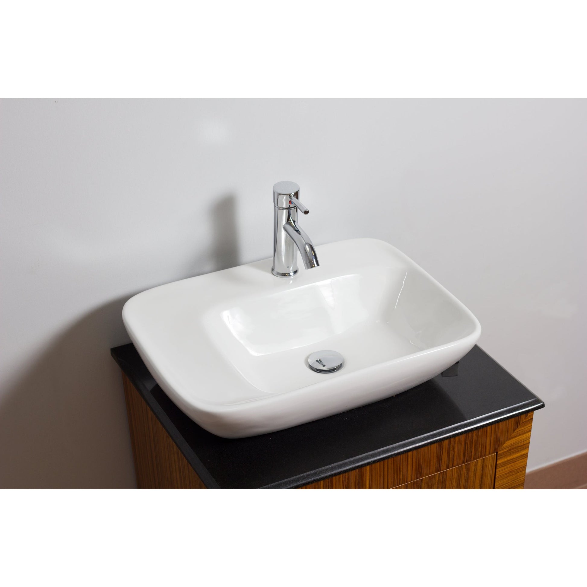 American Imaginations AI-599 24" Rectangle Enamel Glaze White Ceramic Traditional