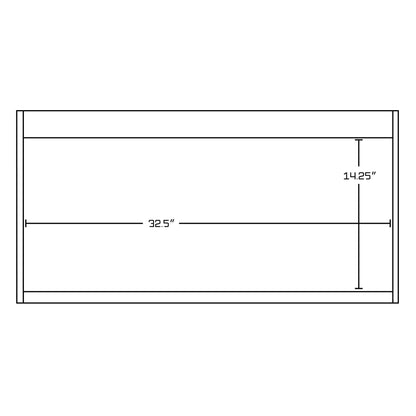 American Imaginations AI-605 35" Dawn Grey Rectangular Wall Mount Modern Vanity Base