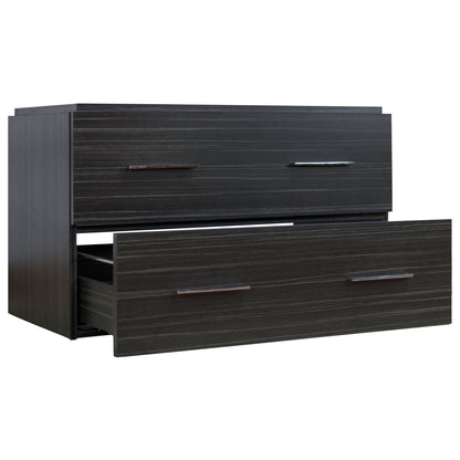 American Imaginations AI-605 35" Dawn Grey Rectangular Wall Mount Modern Vanity Base